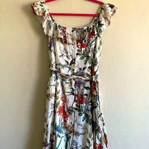 Zara Floral Off Shoulder Dress
